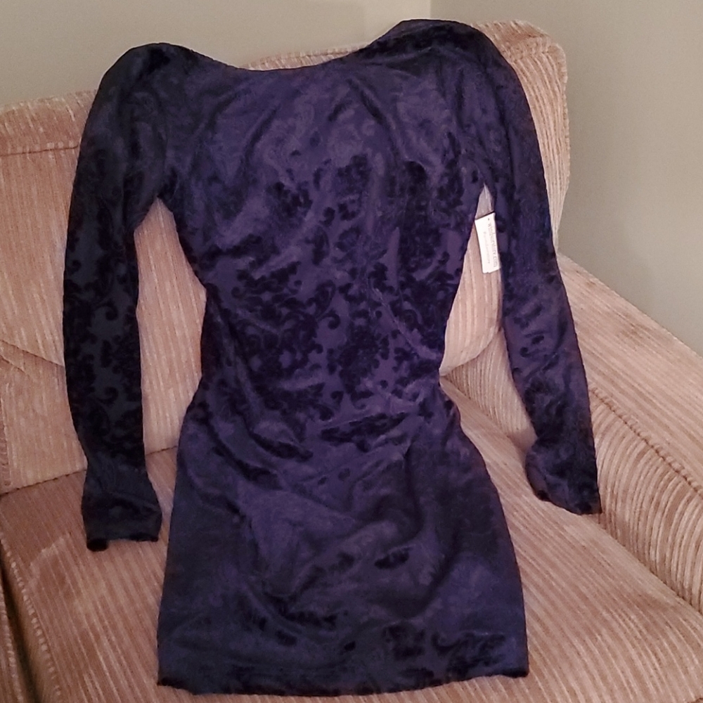 Blue Velvet Dress